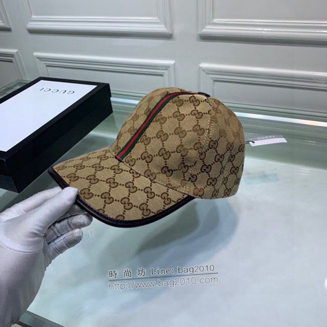 Gucci男女同款帽子 古馳豎條小織帶鴨舌帽棒球帽  mm1746